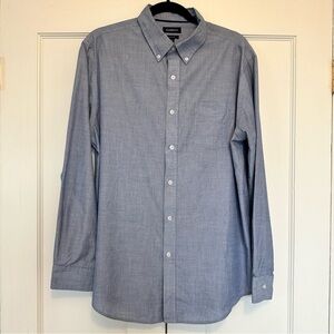 CROFT & BARROW Men’s Long Sleeve East Care Collared Blue Button-up